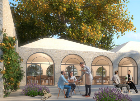 Charred Wooden Shingles and Cross-Laminated Timber Form a Sturdy Community Hub