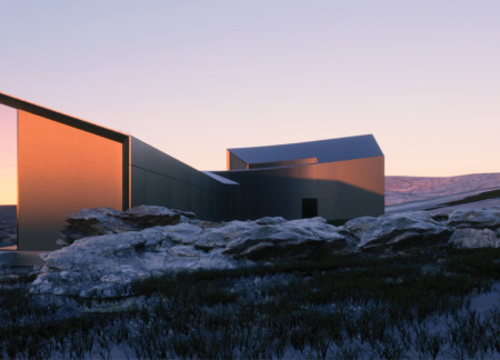 Weathered Steel and Monolithic Stone Embracing Volcanic Landscapes