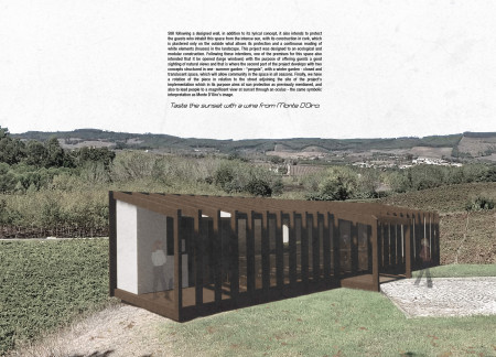 Cork Walls Framing Sunset Views in a Rural Tasting Room