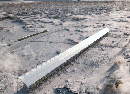 Monolithic Concrete Structures Paired with Elevated Wooden Elements in a Dramatic Icelandic Landscape