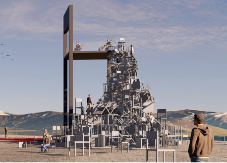 Natural Integration with Flexible Seating in Volcanic Space