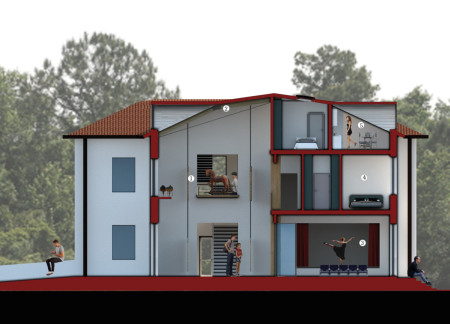 Restored Theatre and X-LAM Structure Transform Historic School into Community Hub