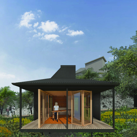 Hemp-Clad Retreat Highlighting Recycled Timber in a Natural Setting