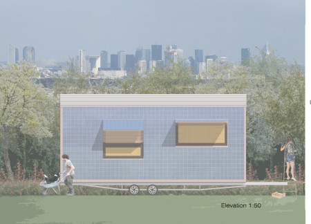 Train Roof Home with Rainwater Recovery and Flexible Spaces