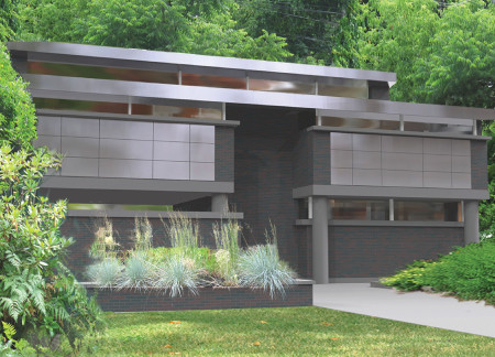 Backlane Housing with Rigid Insulation and Clerestory Windows