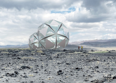 Spherical Volumes with Vacuum Glazing Enhancing Visitor Experience in a Harsh Climate