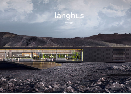 Basalt Facade and Green Roof Define Retreat Near Hverfjall