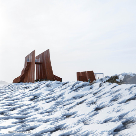 Corten Steel Walls Framing Tectonic Futures with Geothermal Engagement