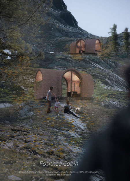 Nature-Integrated Retreat with Brick and Living Facade