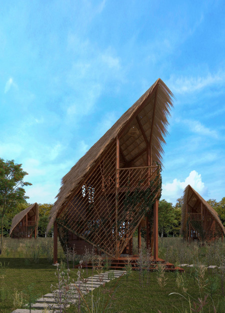 Cultivating Vines on Woven Bamboo: a Compact Living Solution in Cambodia