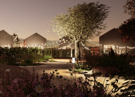 Reused Bricks and Terracotta Roofs Framing Panoramic Views in a Winery Retreat