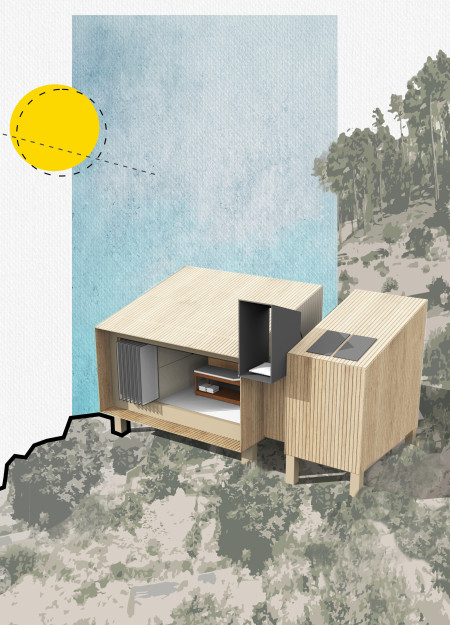 Straw Insulation and Local Stone Form a Sustainable Retreat for Wellness