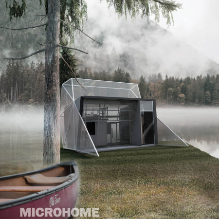 Folding Shell Structure in Fibre Reinforced Concrete for Efficient Micro Living