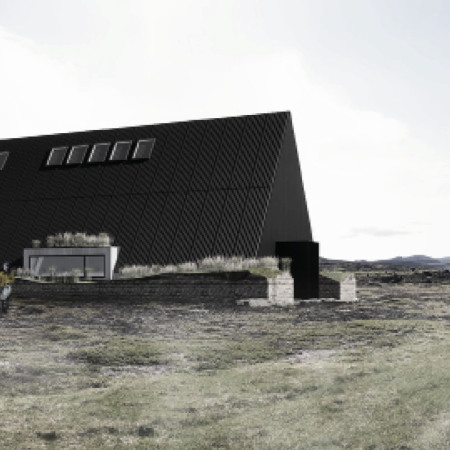 Turf Walls and Black Cladding Envelop Cultural Space in Iceland