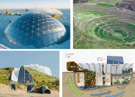 Aquaculture Integration and Community Gardens Enclosed by Terraced Vegetation