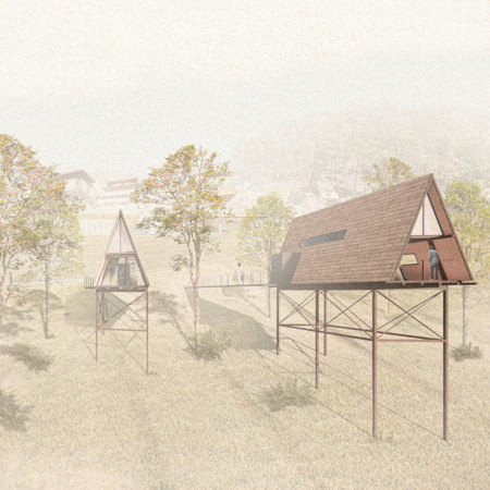 Floating Cabins of Local Wood Offering Intimate Meditation Retreats