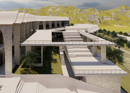 Wooden Structures Enhanced by Geothermal Energy in a Creative Community Setting