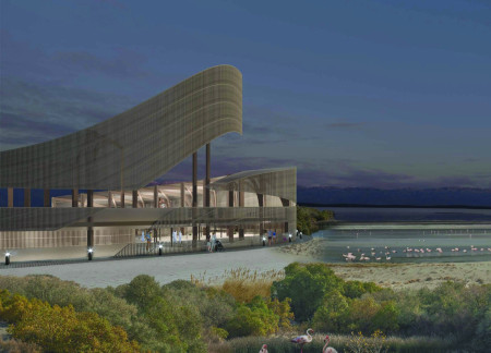 Hugging Wings of Cross-Laminated Timber and Mangrove Poles Creating an Immersive Visitor Center Experience