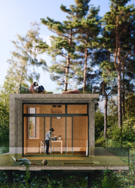 Heat-Treated Wood Cabins Embracing Natural Landscapes for Holistic Living
