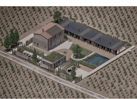 Galvanized Metal Retreat Enhancing Umbrian Countryside Experiences