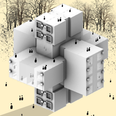 Staggered Blocks Creating Communal Living Spaces with Privacy