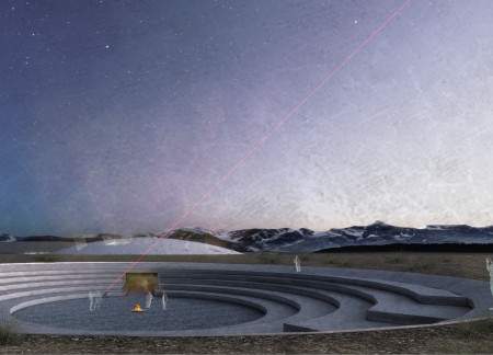 Concave Dome of Stone Offering Introspection in an Arid Landscape