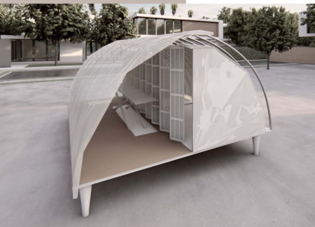 Curved Polycarbonate Roofs and Rooftop Living for Compact Communities