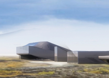 Horizontal Tower Embracing Natural Thermal Springs in Iceland's Landscape