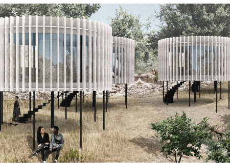 Rainwater Harvesting Cabin with Cross-Laminated Timber and Rock Wool Insulation