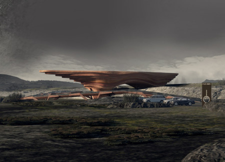 Charred Wooden Shingles and Reclaimed Wood Define a Community Hub with Natural Ventilation