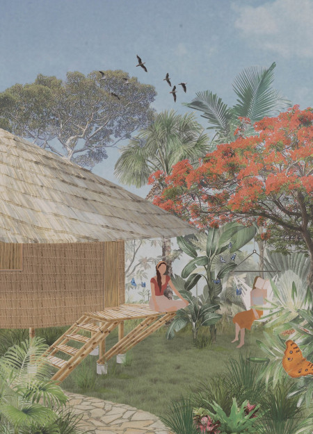 Lotus-Inspired Bamboo Retreat Designed for a Harmonious Connection with Nature