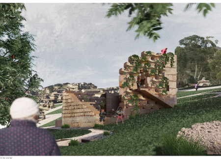 Excavated Soil and Modular Planters Uniting Community in Agricultural Space