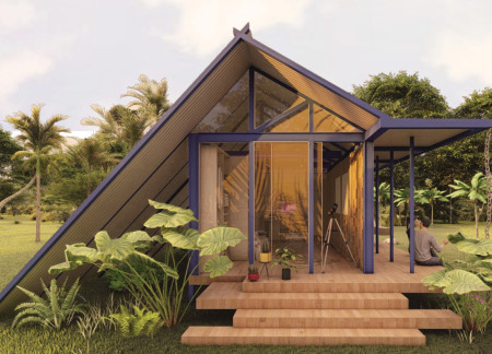 Sargasso Brick House with Urban Garden and Flexible Living Space