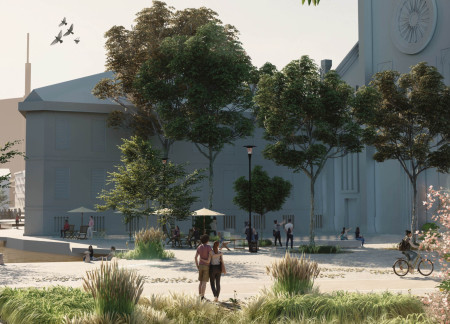 Charred Wooden Shingles and Cross-Laminated Timber Elevate Sustainable Public Spaces