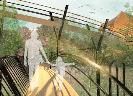 Suspended Timber Pavilion Enveloped in Nature&rsquo;s Layers