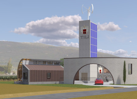 Radial Guest Homes Featuring Board-Formed Concrete in a Vineyard Setting