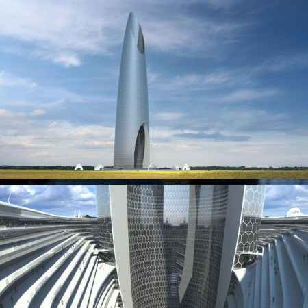 Vertical Greenhouse Integration with Translucent Photovoltaic Panels in Urban Living