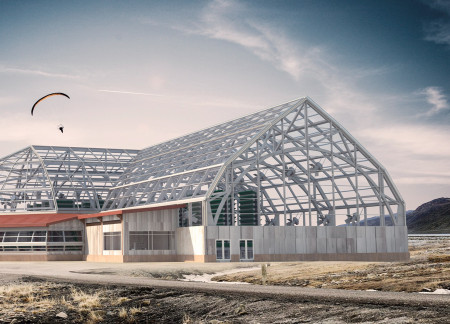 Plexiglass and Larch Timber House Integrating Nature and Community