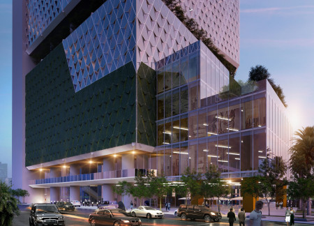 Aerodynamic Pods Featuring Diagrid Framework in a Sustainable Office Environment