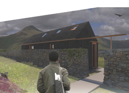 Charred Larch Facades and Cross-Laminated Timber in a Sustainable Community Hub