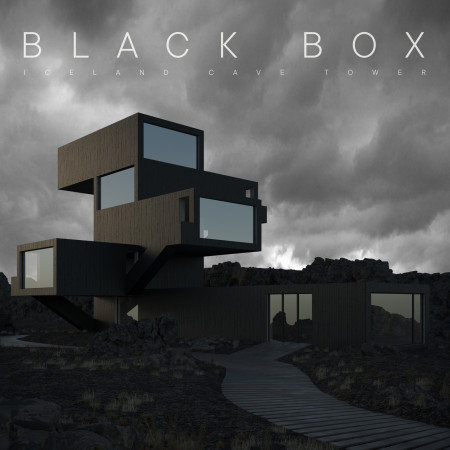 Black Carbonized Wood Structure Emphasizing Geological Education in Iceland