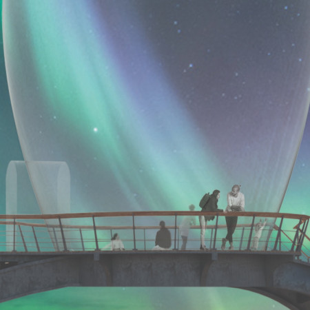 Inflatable Structures and Spherical Membrane Elevate Observation Above Tectonic Landscape