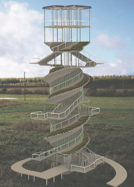 Thermal Mass Integration and Triple-Pane Comfort in a Community Lookout Tower