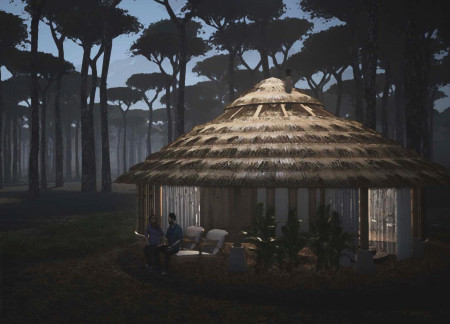 Bamboo Retreat Featuring Thatch Roof and Outdoor Serenity