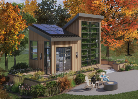 Aeroponic Vertical Gardens and Greywater Systems in Adaptive Community Homes