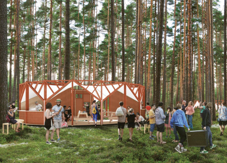 Lumber Structures Framing Community Engagement in Open-Air Performance Spaces