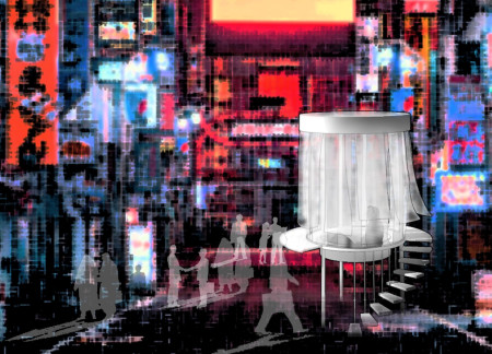 Translucent Layers Creating Wind-Responsive Meditation Space