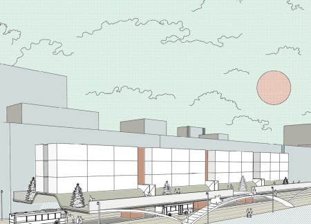 Vertical Living Solution Integrating Tram Network with Prefabricated Modular Units