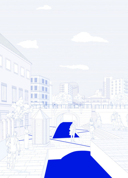 Revitalizing Waterways with Water-Green Slate and Satin-Finished Brass in Milan