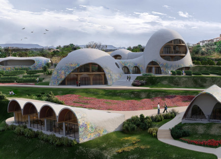 Catalan Vaults Embracing Nature in a Sustainable Residence and Education Complex